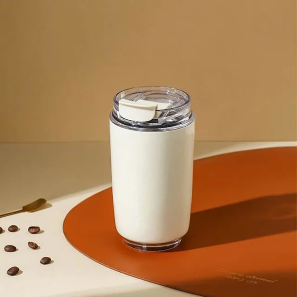 320 ml Isolerad Latte Mugg, Lågt Estetiskt Värde, Anti-fall, Dubbelväggig, Vakuumisolerad