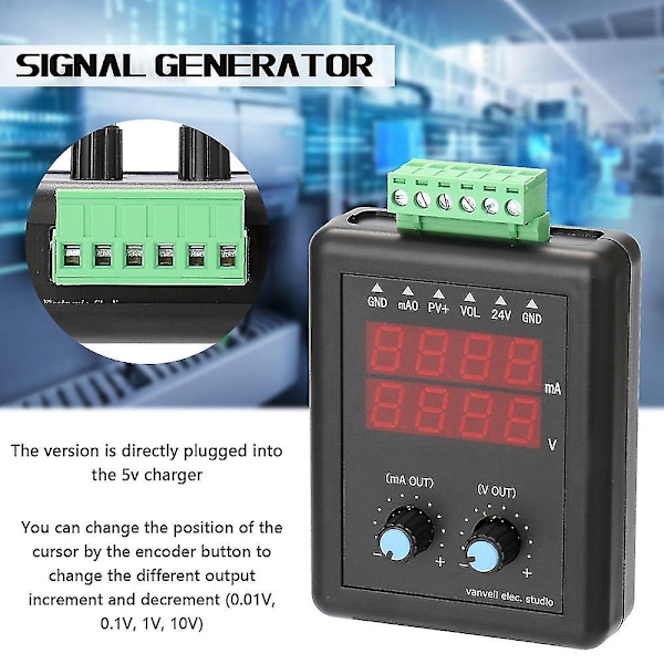 4-20ma 0-10v Signalgenerator 24v Strømspændingstransmitter Signalkilde Konstant Strømkilde Med Display