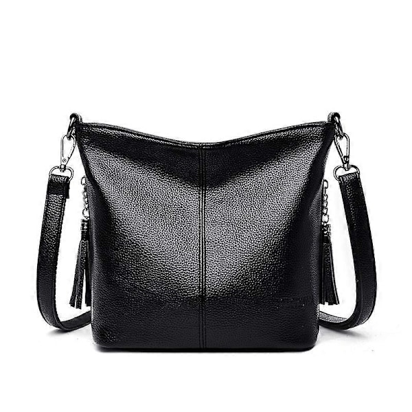 NYE Ensfarvede PU Læder Skuldertasker Mode Kvinder Messenger Taske Kvinde Luksus Håndtasker Crossbody Tasker Til Kvinder Sac a Main black