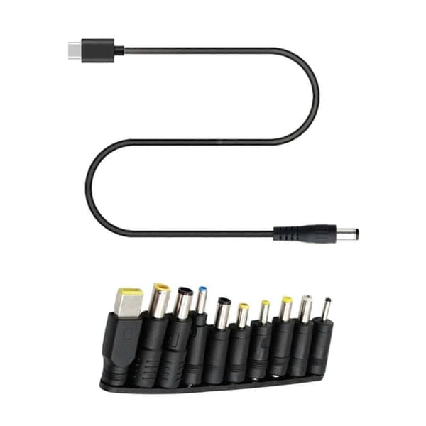100W USB Type C Laptop Strømadapter Opladerkabel med 10 til DC Jack Stik