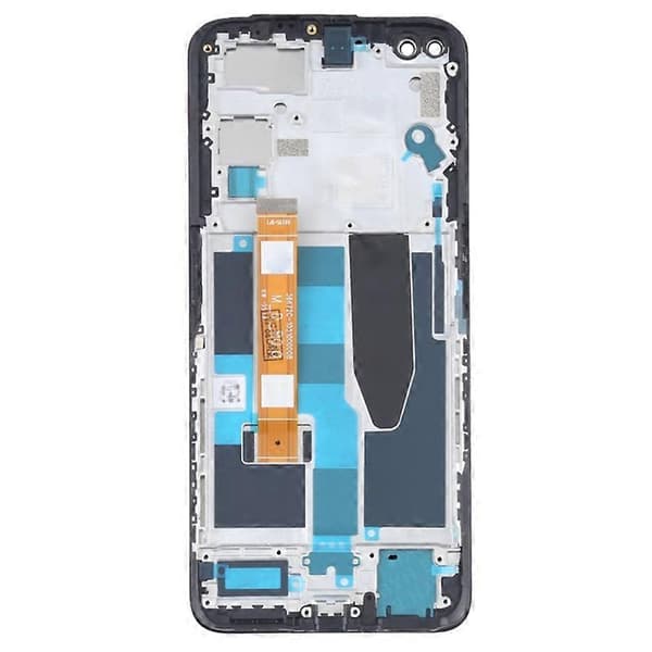 Til Realme X50 5G Grade B LCD-skærm og Digitizer-samling Rammeudskiftningsdel (uden logo)