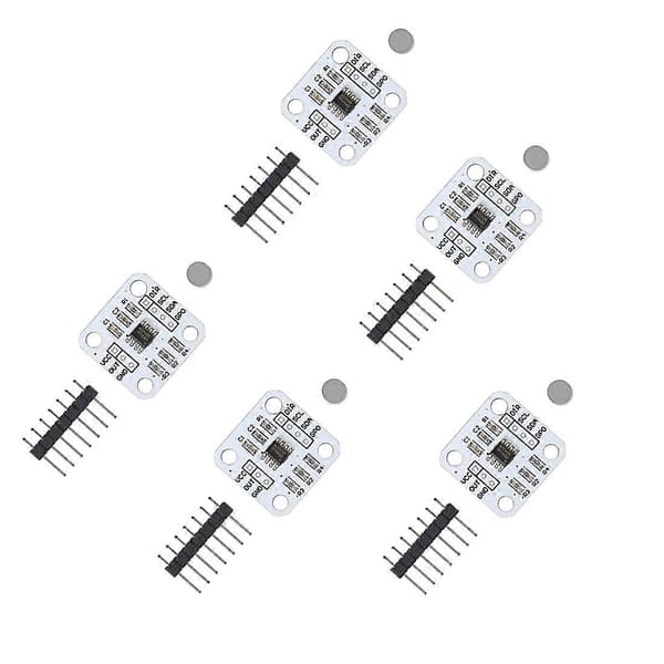 5 stk. AS5600 magnetisk encoder magnetisk induktionsvinkelmålingssensormodul 12-bit høj præcision