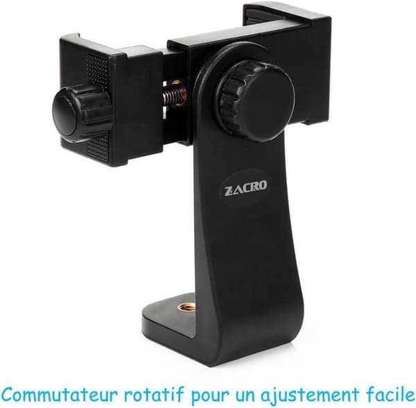 Universal smartphone stativadapter, kompatibel med alle telefoner, nem rotation.
