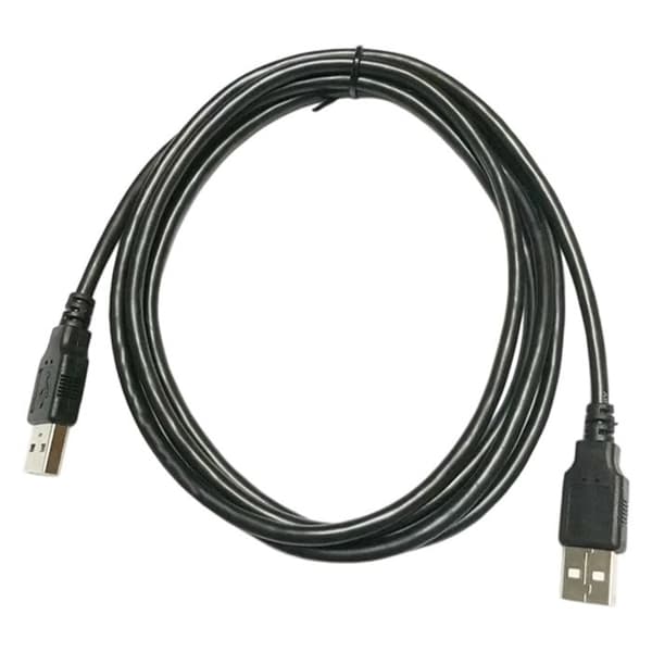 1 skjermet kabel, dobbel USB-kontakt, flat, dataoverføring, anti-interferens, for harddisk og konsoll.