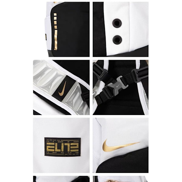NIKES NIKES stor ryggsäck basket elite luftkudde ryggsäck resväska tränings fritid sportväska fitness Black gold
