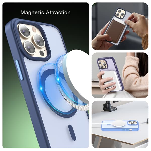 ColorPop Kompatibel med iPhone 13 Pro Max Deksel CH MagSafe Matt Rosa 39