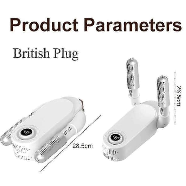 Boksehandsketørrer, Skotørrer, Støvletørrer & Støvlevarmer med Intelligent Timer, Foldbart Design & Hurtigtørrende Elektrisk Punchinghandsketørrer, Effekt