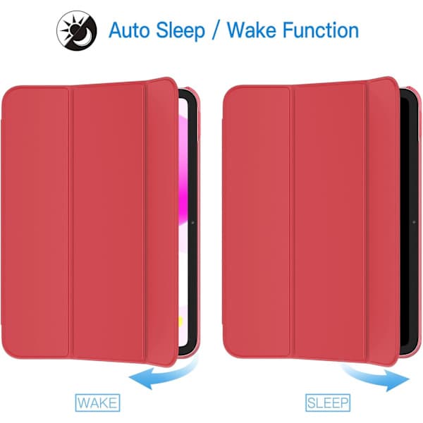 Case for iPad (A16) 11th/10th Generation (2025/2022), Slim Stand Hard Back Case Auto Wake/Sleep Function Svart
