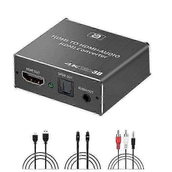 HDMI Audio Extractor HDCP CEC + Optisk TOSLINK SPDIF + 3,5 mm RCA Edition 0621