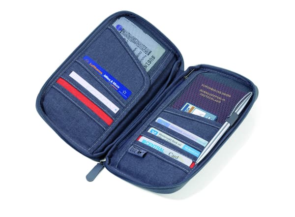 Resefodral Passfodral med RFID - Julklapp Present grå gray