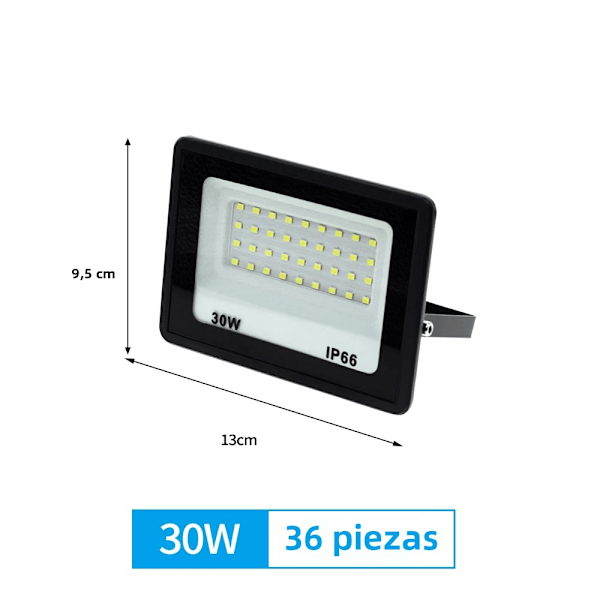 Hög Ljusstyrka LED Strålkastare 100W 200W 300W IP66 Vattentät Strålkastare För Trädgård Gata Utomhusbelysning 30W