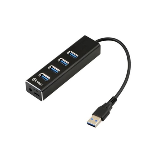 Qumox 4-Port Höghastighets 5Gbps Aluminium USB 3.0 Hubb