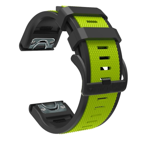 Klockband Watch Lätt att montera Silikon Snygg Slitstark 22/26 Green and Black 22mm