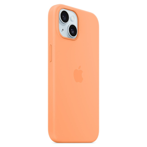 iPhone 15 Case Compatible with MagSafe Scratch-Resistant Silicone Case Orange iPhone 15 iPhone 15 Orange