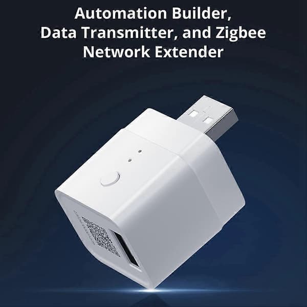 ZBMicro-USB Smart Adapter Zigbee 3.0 Repeater Snabbladdning, Dataöverföring, Fjärrkontroll Via EWeLink & Alexa White