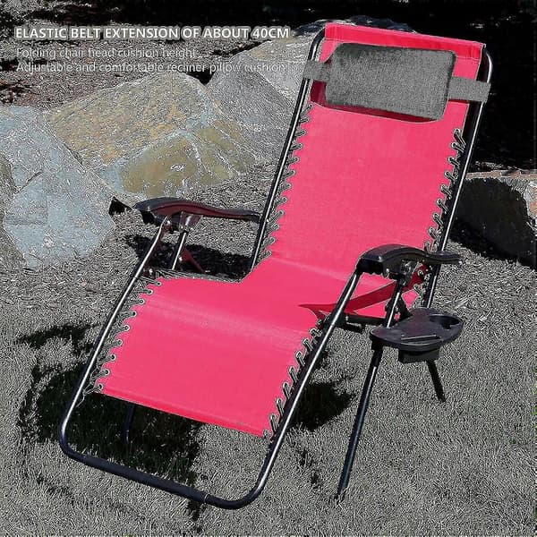 Justerbart nackstödskudde för uteplats, strand, solstol och vilstolar 2pcs Gray