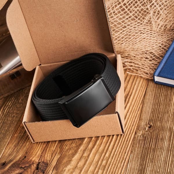 Modern Black Canvas Belt PW-25-105