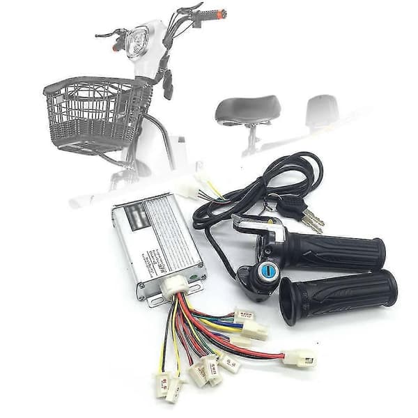 36v 1000w Børstet Controller Tommelfinger Gasgreb Sæt Med Lås Elektrisk Cykel Hastighedsregulator Til Black