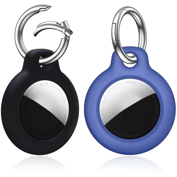Lämplig för AirTag -nyckelring [2-pack] case kompatibel med Apple AirTag  case, Gps Air Tag Airtags-nyckelring (svart/blå) 5ffe | Fyndiq
