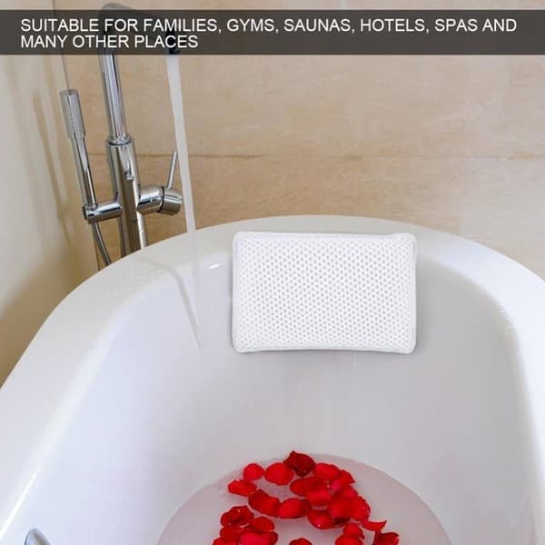 Sklisikker PVC spa-badekarpute - Skumhode- og ryggpolstring - Vanntett avslappende badematte