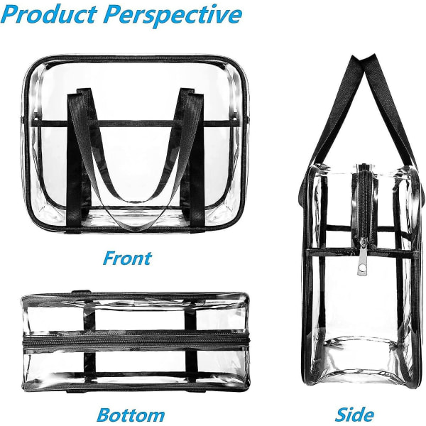 Väska,heilwiy stor genomskinlig kosmetikväska,heilwiy vattentät bärbar toalettartiklar (svart)