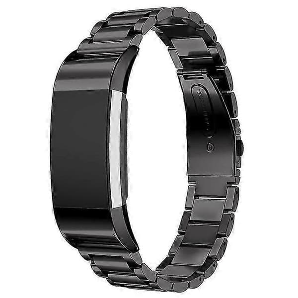 316L Rostfritt Stål Klockarmband för Fitbit Charge 2 Black