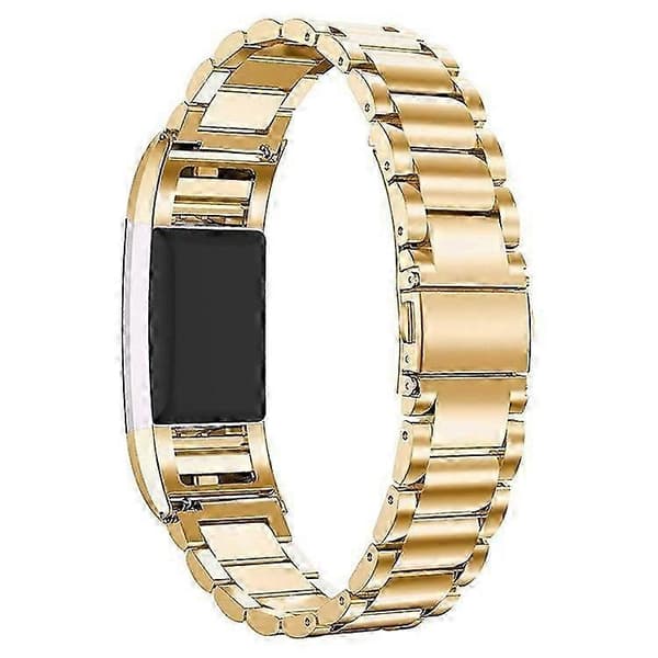 316L Rostfritt Stål Klockarmband för Fitbit Charge 2 Gold