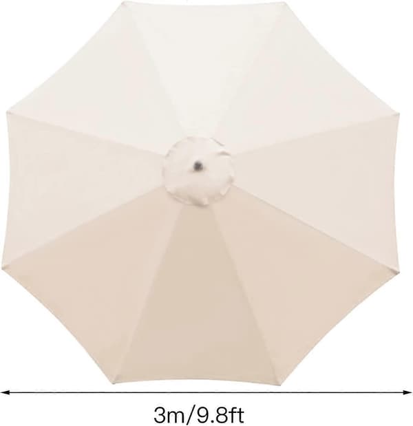 Korvaava kangas puutarhapäivänvarjoon, 3 m, 8 риpuа beige