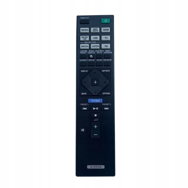 Ersättande universal för Sony RMT-AA231U STR-DH770 STR-DN1080 RMT-AA230