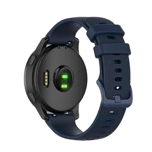 Til Garmin Vivoactive 4 22mm Silikone Urrem Midnight Blue