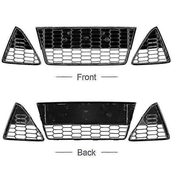 3 stk. bil honeycomb frontkofanger nedre grillgitre til Focus 2012 2013 2014 Boris