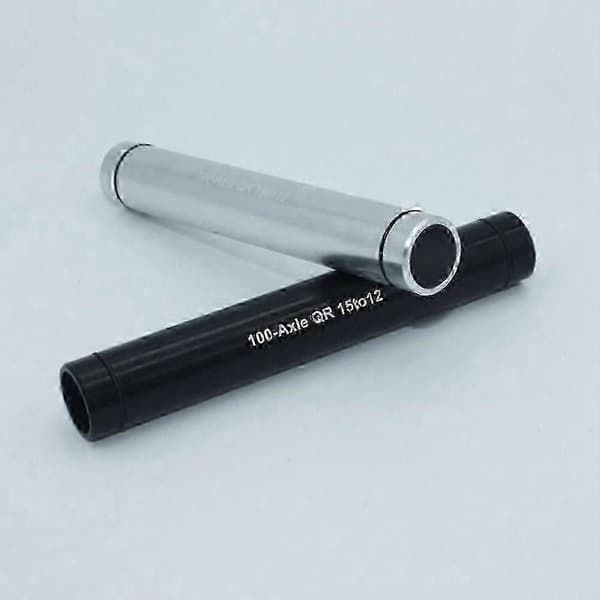 15 mm - 12 mm läpiakselinavan sovitin polkupyörän pyörille - musta black
