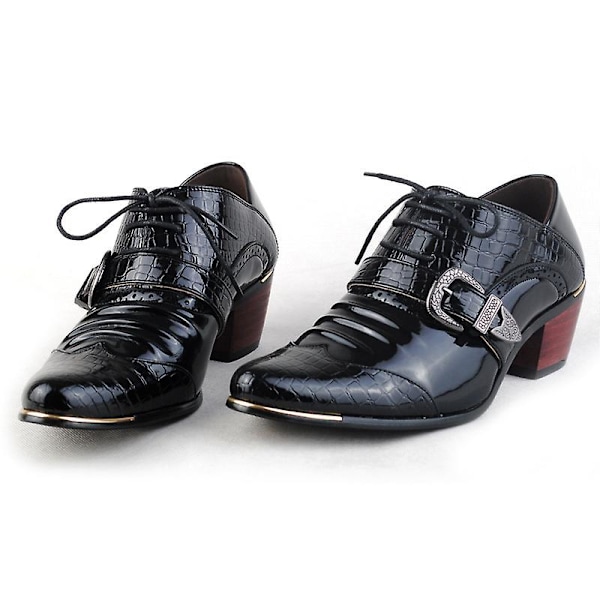 Herre Slip On Lakksko Smart Casual Sko.40.svart