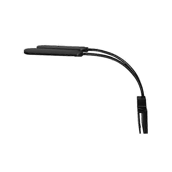 X7 Dobbelt Hoved Super Lys LED Akvarieplante Vækstlampe Akvarielys Vandtæt Clip-On Akvarium L Black