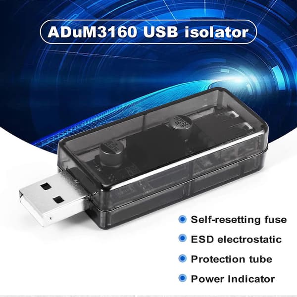 Adum3160 Digital Signal Audio Power Isolator USB til USB Digital Isolator Black