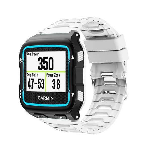 (Ny) Solid farge silikon erstatningsklokkereim for Garmin Forerunner 920XT White