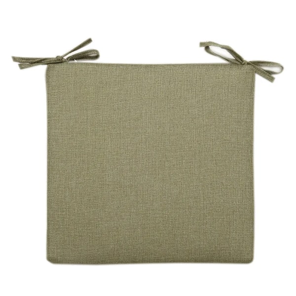 Firkantet Stolpute Bomull Lin Sittepute For Spisestue Terrasse Hjem Sofa Balkong Kontor Innendørs Utendørs Hagebenk Sittepute Green 40x40cm