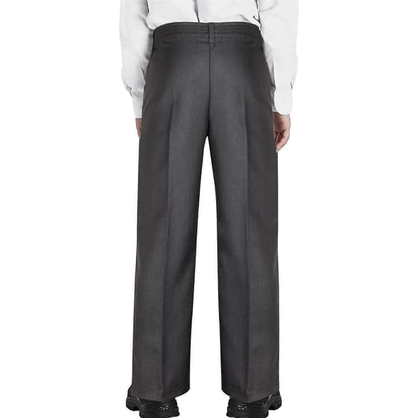Børnebukser til drenge, ensfarvede skoleuniformsbukser, pull-up, almindelig pasform, elastiske bukser Grey 15-16 Years