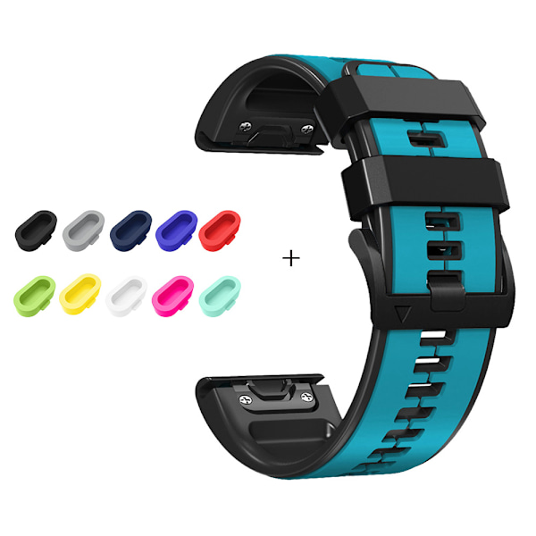 22 26mm Silikone Urrem Til Garmin Fenix 7x 6 5 6X Pro 5X Plus Fenix 3HR Quick Release Håndledsrem Til Garmin Enduro 2 Rem C 26mm width strap