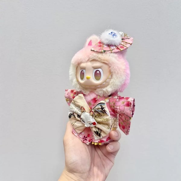 Labubu Kimono Labubu V3 Kläder Japansk Traditionell Kulturell Stil_q Red fox