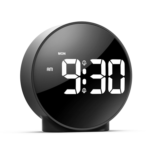 Digital Väckarklocka LED Bordsklocka Snooze Visningstid Nattlampa Skrivbords Rund Klocka USB Väckarklocka Heminredning Gåvor 3 Färger Multicolor