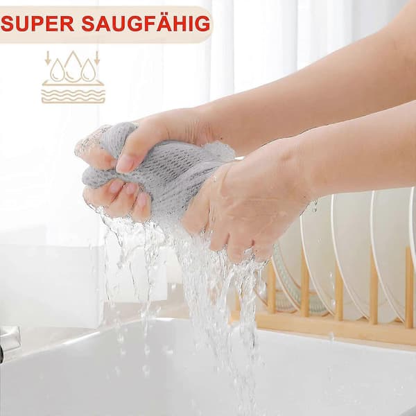 6-pack 100% Cotton Terry Dishcloths Kitchen Dish Cleaning Hanging Loop Light Gray Light gray 34*34cm
