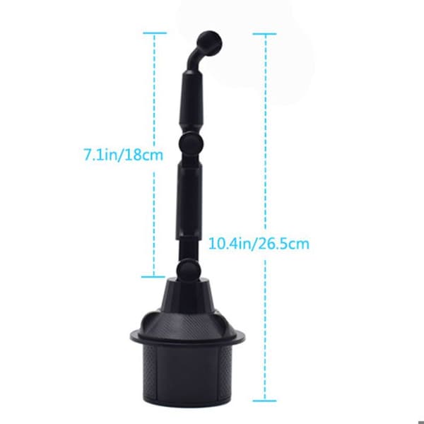 1 Magnetisk telefonholder, justerbar 360 grader, til kopholder SUV lastbil.