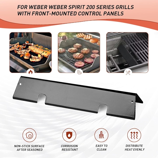 7635 Flavorizer -tangot Weber Spirit II E210 S210 -grilleihin, 15,3\" Päivitetyt tangot Grillin varaosat Weber II & I E215 E220 S220 GS4 -grilleihin, (3. 7635/2-3PCX