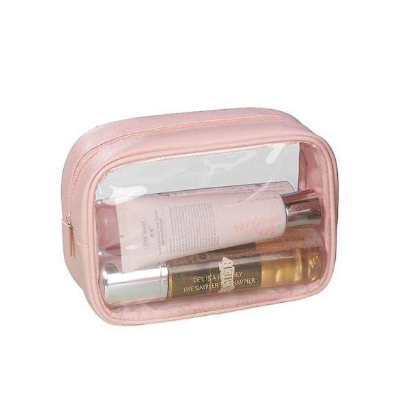 Trousse Maquillage Femme Transparente - Petite Trousse De Toilette Pour Femme Et Pochette Cosmtiques - Rose