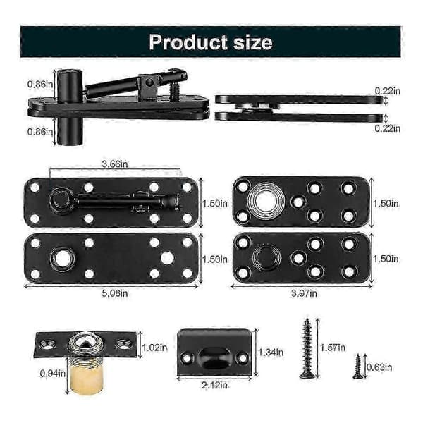 Pivotdørhængsel til kraftig 570Lbs bæreevne Black