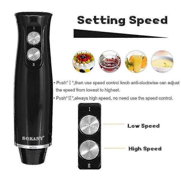 Stavmixer Ergomixx Msm67160 Ultrakraftfull Mixer För Intensiv Användning 750 W Effekt Minihackare Och Visp Ingår Färg: Svart