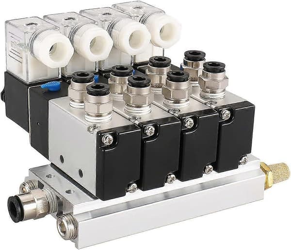 4 Integrert Solenoidventil 4V210-08 DC 24V Enkelthode 2-posisjon 5-veis med