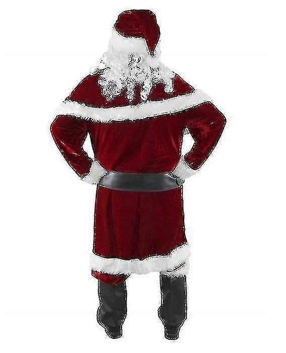 8 st Herr Tomtedräkt Set Jul Deluxe Sammet - JA M