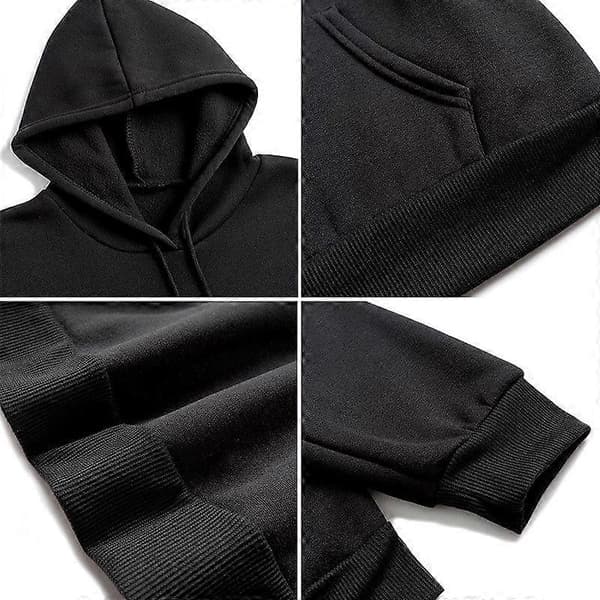 Sam og Colbys XPLR Hættetrøje Sjov Halloween Trøje Unisex Pullover Langærmede Hættetrøjer sort black S
